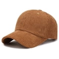 thumbnail image 1 of Glisme Unisex Headwear Corduroy Baseball Cap For Men And Women Stylish Casual Sun Hat Versatile Soft Texture Sunshade Cap Retro Head Accessory Khaki, 1 of 7