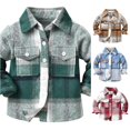 thumbnail image 1 of Glisme Winter Coats For Boy Kids Baby Autumn Winter Plaid Long Sleeve Cardigan Toddler Tops 2-3 Years Green, 1 of 3