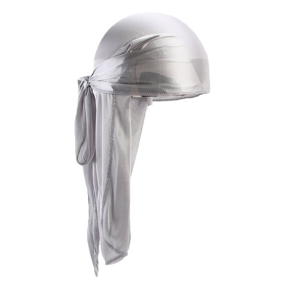 Glisme Winter Hat Women's Foldable Color Headband Hat Bundle With Long Stretchy Tail And Wide Straps Loss Caps Slouchy Hat Versatile Accessories Grey