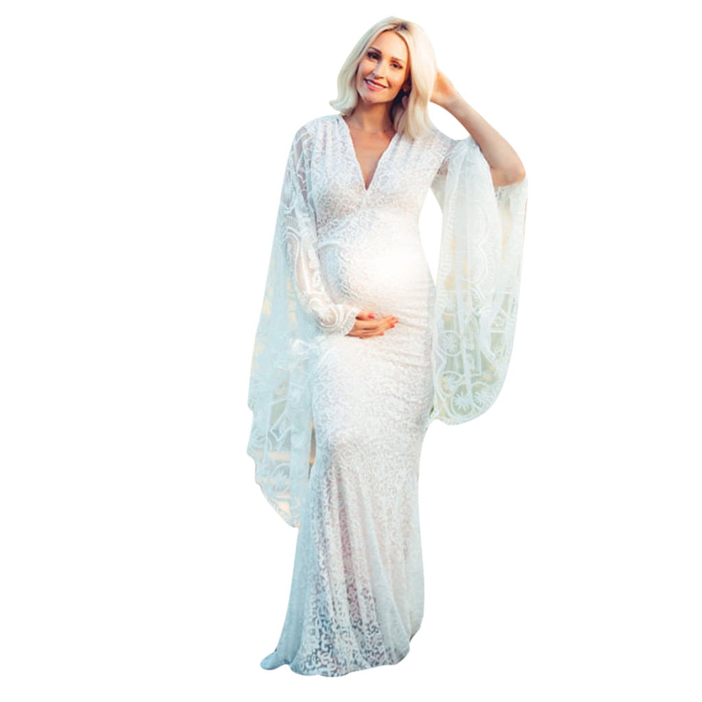 formal dress for pregnant women Sexy Shoulderless Maternity Evening Dress Long Pregnant Women Fancy P 14 / F76 main image 0