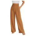 thumbnail image 1 of Glisme Womens Pants Wide Leg Dress Pants High Waisted Dressy Trend Trousers Gold, 1 of 4