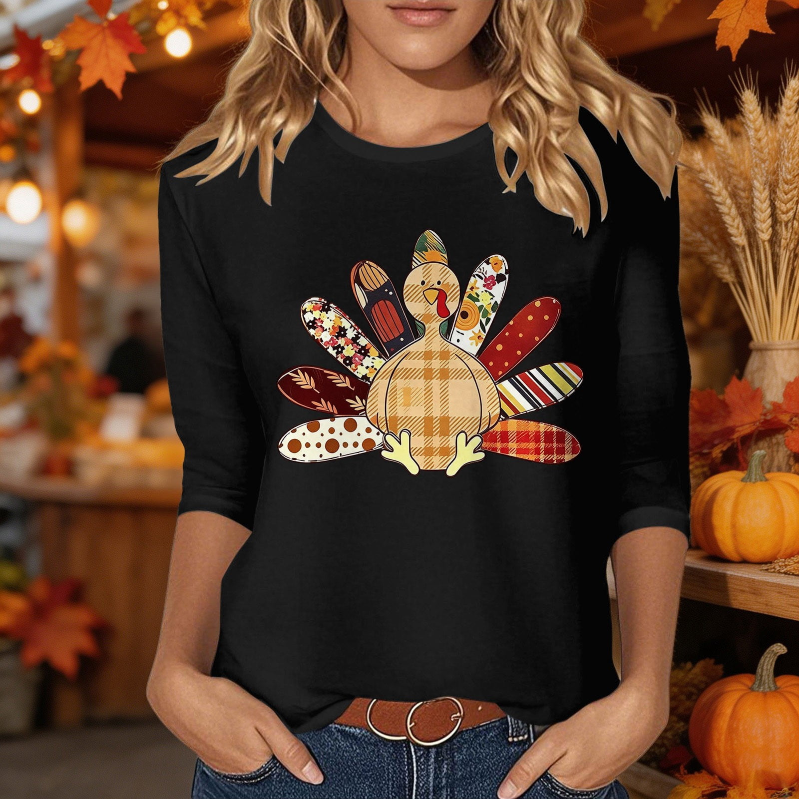 Glisme Womens T Shirts Short Sleeve Cartoon Pattern Tops Crewneck ...