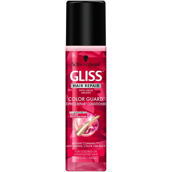 Gliss Hair Repair Leave in Conditioner, Color Guard, 6.8 Ounce