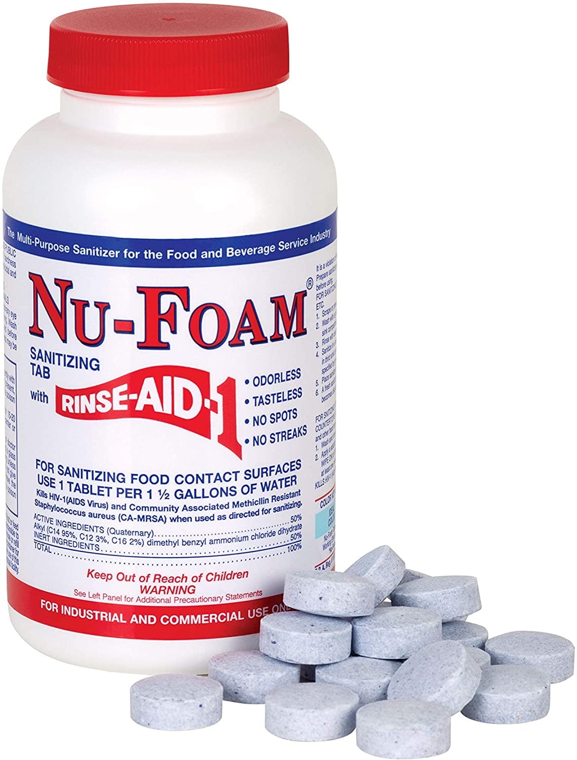 Glissen Chemical NuFoam EPAApproved MultiPurpose Sanitizing Tablets