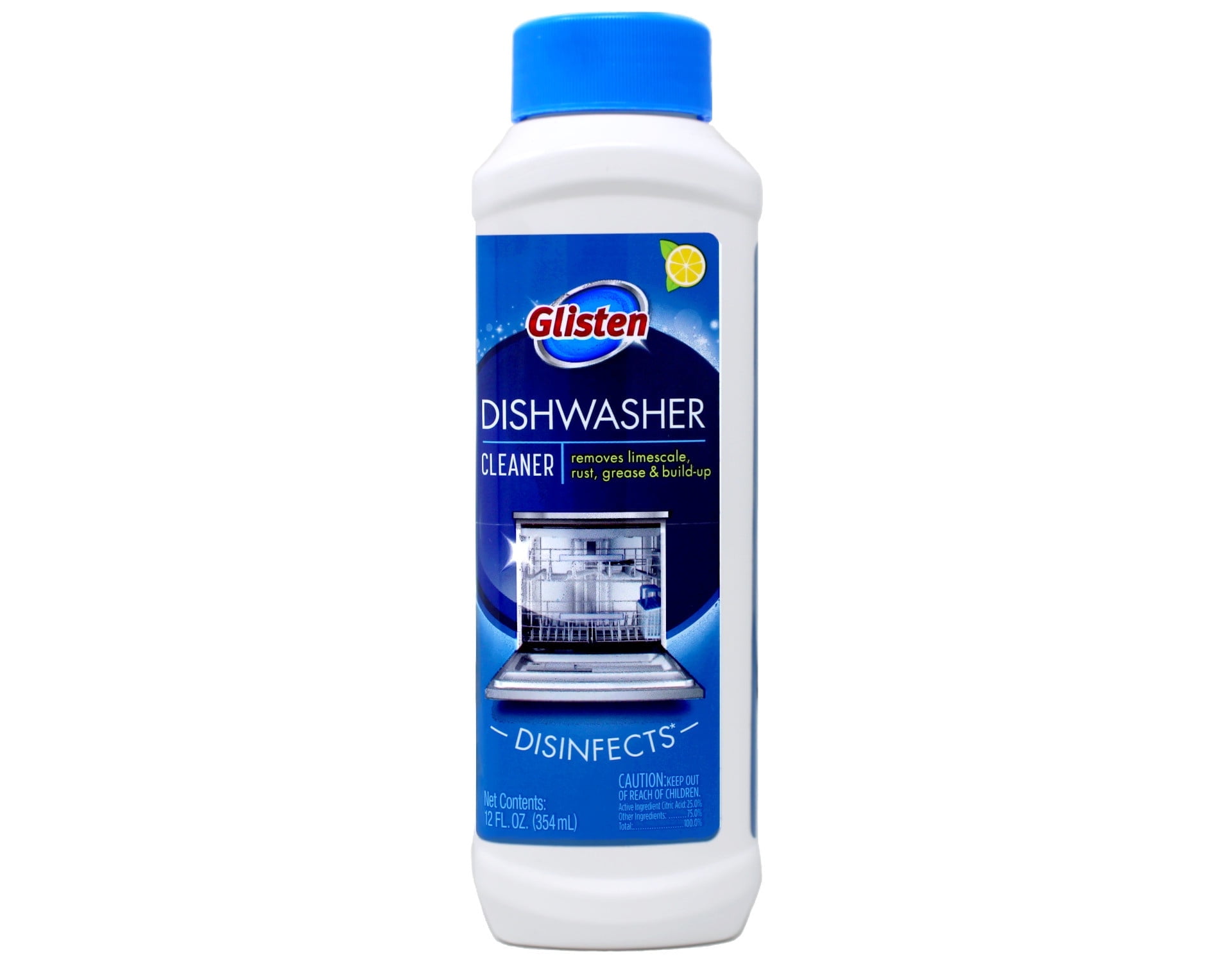 Summit Brands Glisten Dishwasher Magic Cleaner and Disinfectant, 12 Fl. Oz.