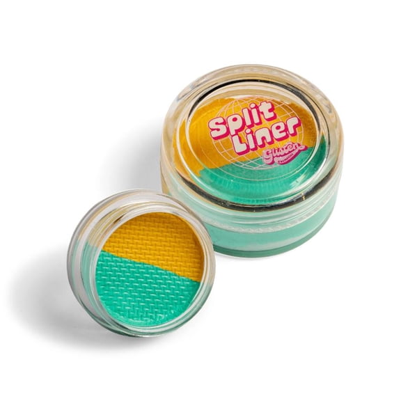 Glisten Cosmetics Split Liner - Beach - Turquoise & Yellow