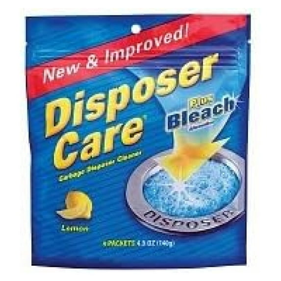 Glisten DP06N-PB Disposer Care Foaming Garbage Disposer Cleaner- Eight Pack (8 Uses)-Powerful Disposal Cleanser for Complete Cleaning of Entire Disposer - Lemon Scented 9.8 oz
