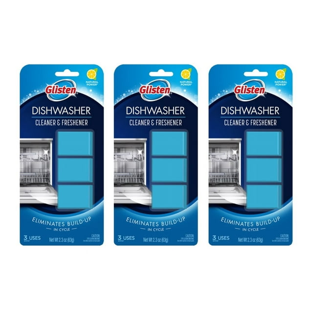 Glisten Dishwasher Cleaner & Freshener, 9 Tablets