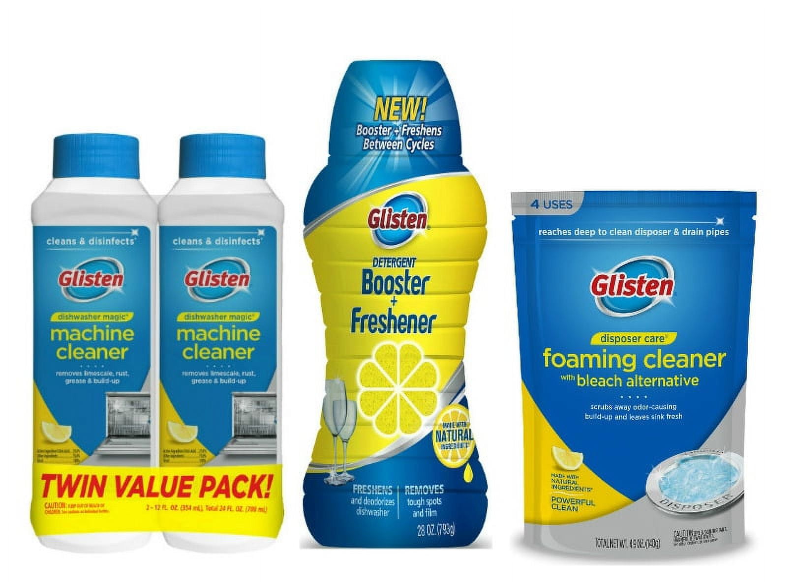 Glisten Dishwasher Magic Machine Cleaner and Disinfectant 2Pack