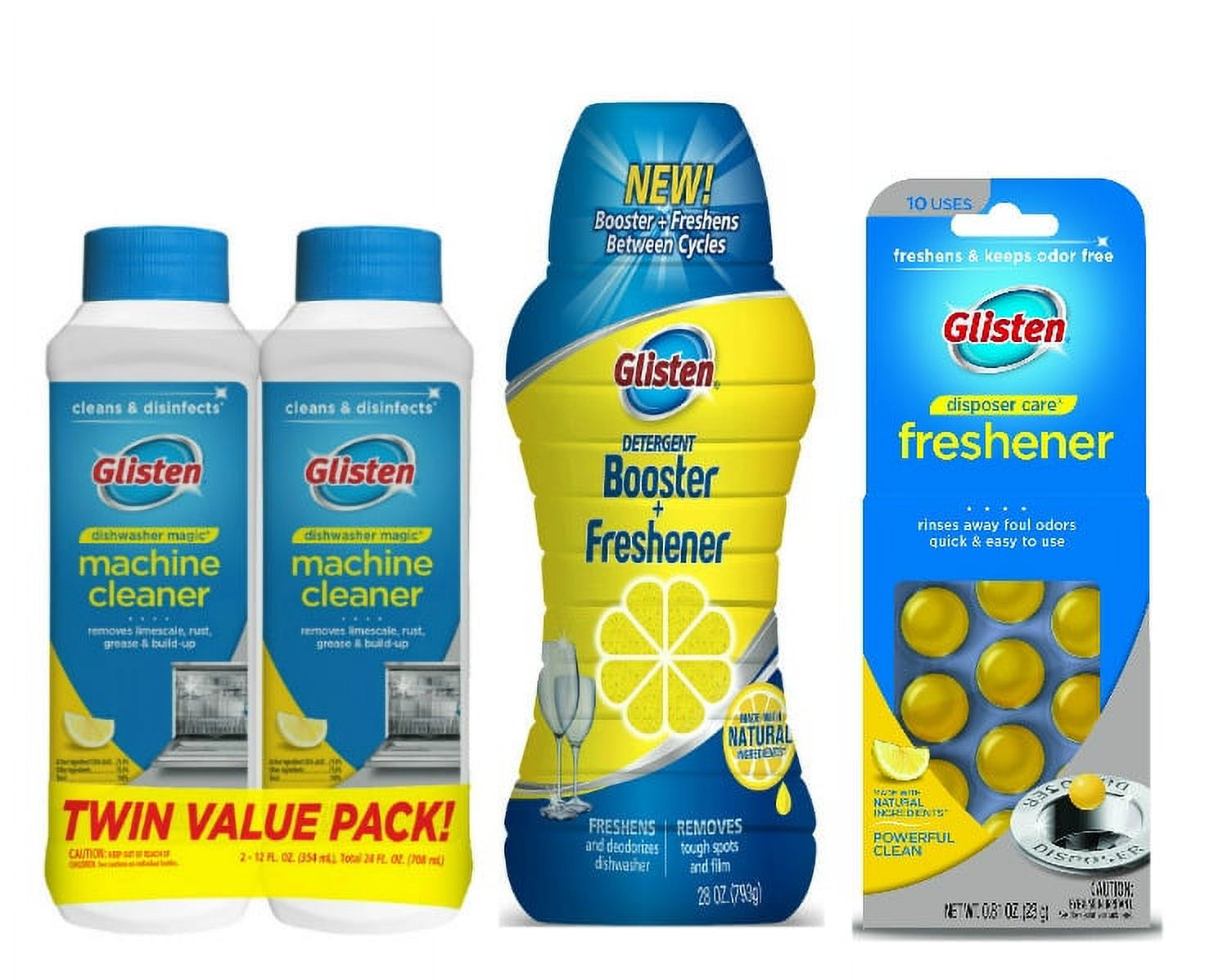 Glisten Dishwasher Magic Machine Cleaner and Disinfectant 2Pack