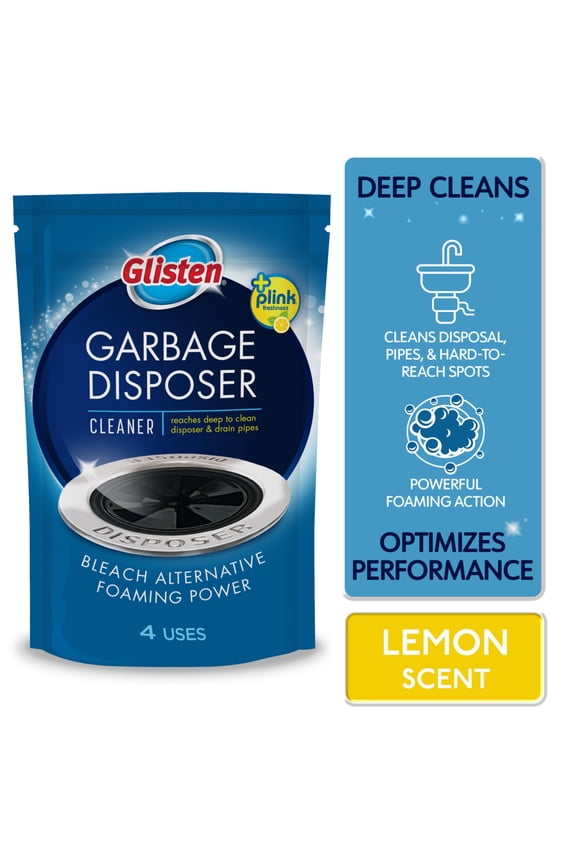 Disposer Care Cleaner, Lemon Scent, 4 Packets