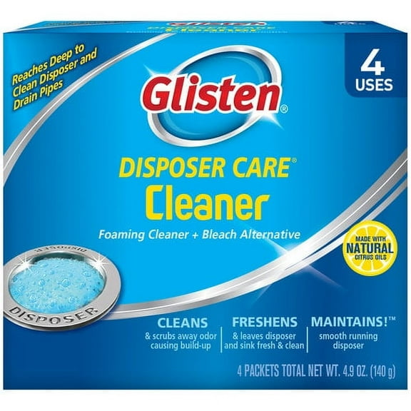 Glisten Disposer Care Foaming Cleaner, Lemon Scent, 4 Use