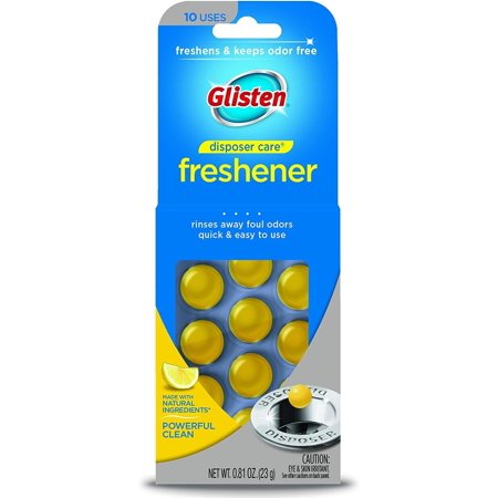 Glisten GLISTEN-DPLM12T-3/PACK Disposer Care Garbage Disposal & Drain Freshener Capsules, Lemon Scent, 3 Pack, 0.81 Ounce (Pack of 3), 2 Ounce