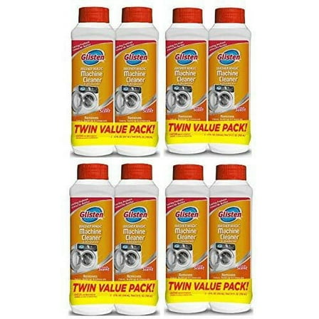 Glisten Washer Magic Washing Machine Cleaner and Deodorizer, 8 Bottles