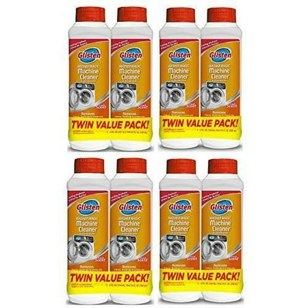 Glisten Washer Magic Washing Machine Cleaner and Deodorizer, 8 Bottles