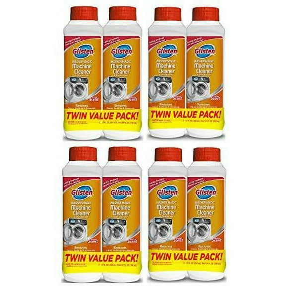 Glisten Washer Magic Washing Machine Cleaner and Deodorizer, 8 Bottles