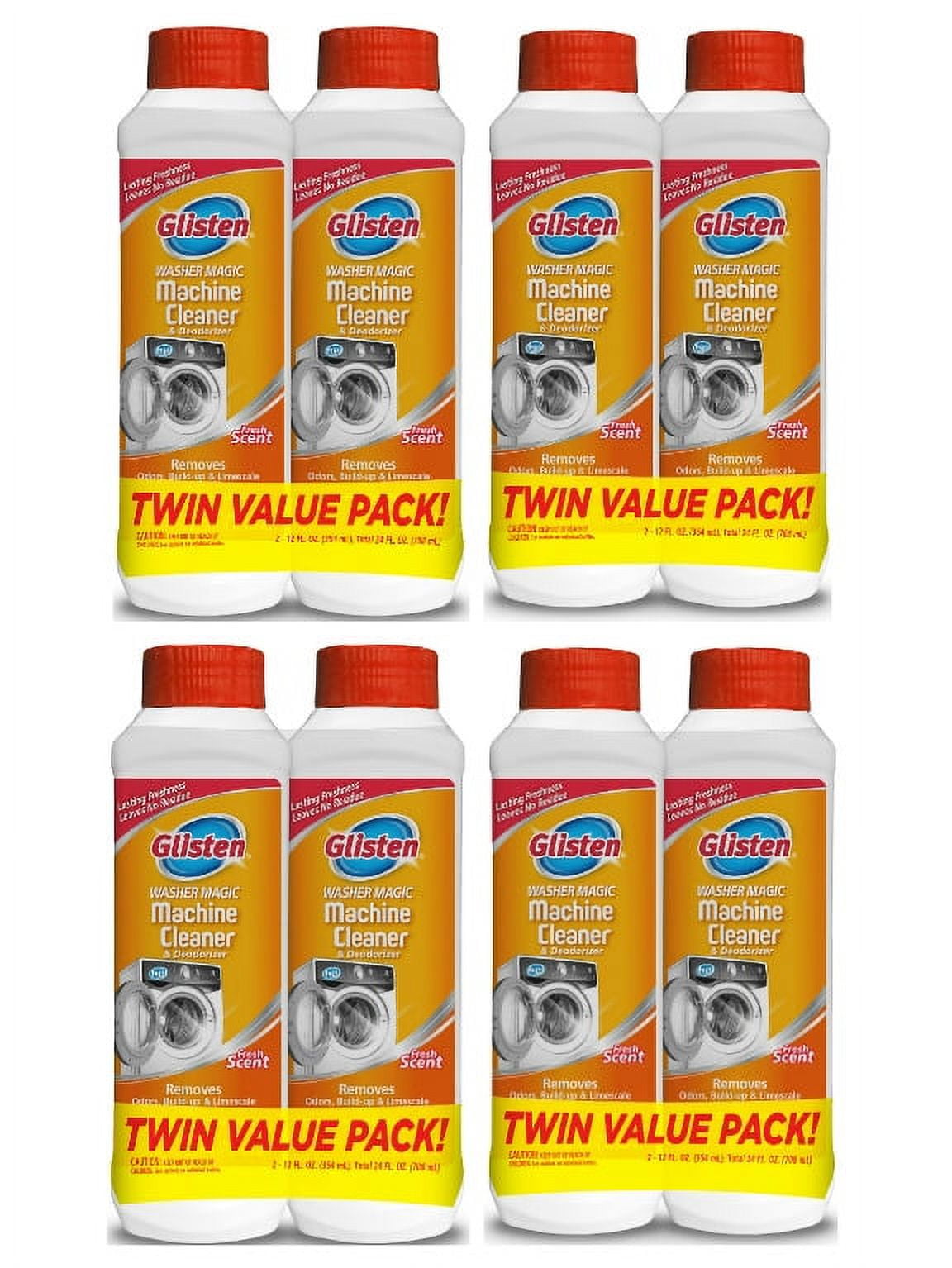 Glisten Washer Magic Machine Cleaner, Remove Odors and Buildup, Cleans  Front Load & Top Load Washers, Safer Choice Winner, 12 Ounce 1 Pack