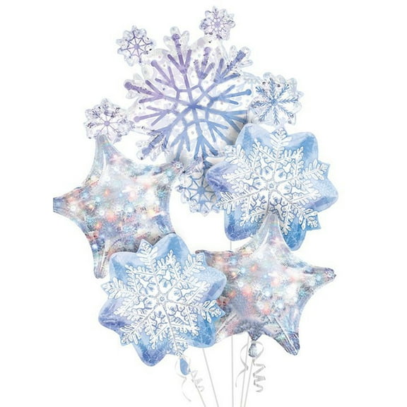 Glistening Snowflakes Balloon Bouquet