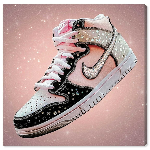 Glistening Studded Sneaker Canvas Print Sneaker Wall Art by Art Remedy, Gallery Wrapped, 16 x 16