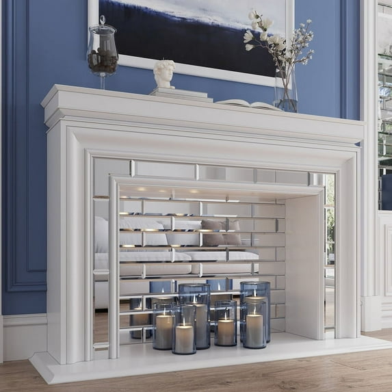 Glister 3 in. x 12 in. Polished Clear Silver Glass Subway Wall Tile (5 sq. ft./case) (20-pack)