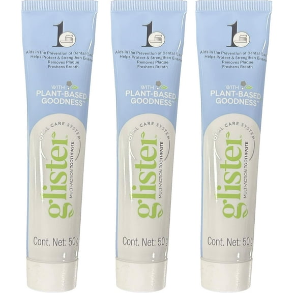 Glister Multi-Action Fluoride Toothpaste 50g - 1.76 Ounce. (3-Pack)