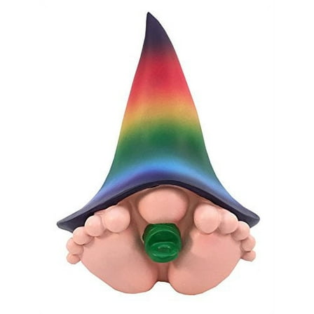 GlitZGlam BO the "Giant" Rainbow Baby Gnome for the Enchanted Gnome and Fairy Garden (6 Inches Tall) (Rainbow)