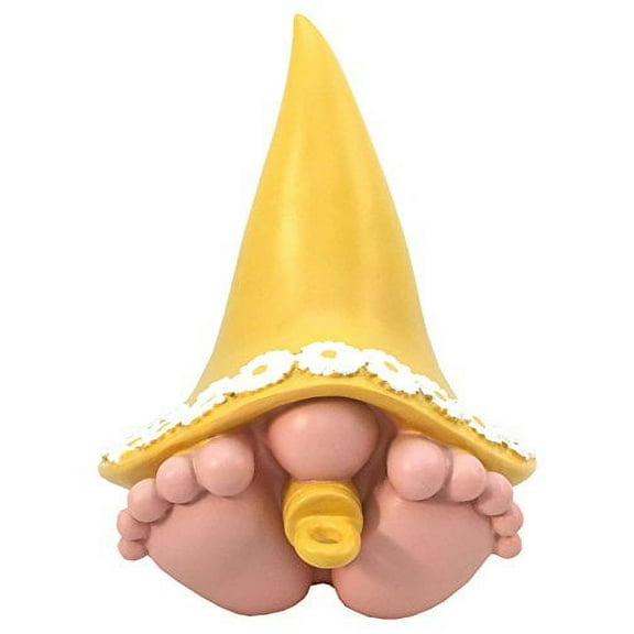 GlitZGlam Daisy the "Giant" Baby Gnome for the Enchanted Gnome and Fairy Garden (6 Inches Tall) (Daisy Yellow)