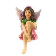 GlitZGlam Emma the Sitting Garden Fairy – a Miniature Fairy Statue for Your Fairy Garden