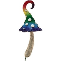 GlitZGlam Enchanted Rainbow Miniature Mushroom for a Miniature Fairy Garden or Lawn Gnomes. Gnome- Fairy Garden Accessory