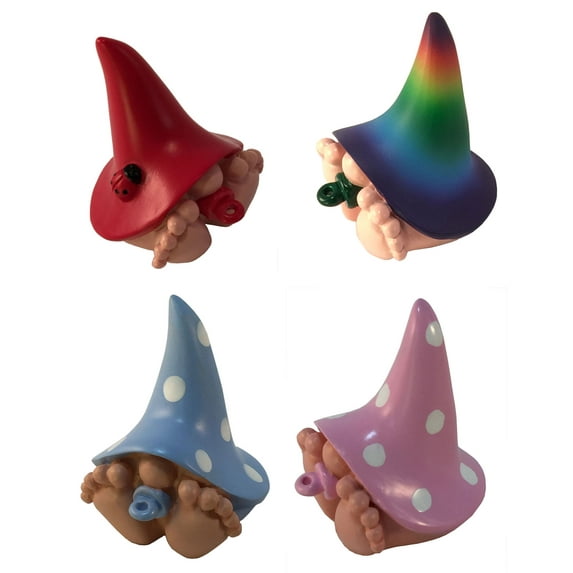GlitZGlam Miniature Baby Gnomes 4 Pack Collection – the Baby Gnomes for the Fairy Garden that Garden Fairies LOVE