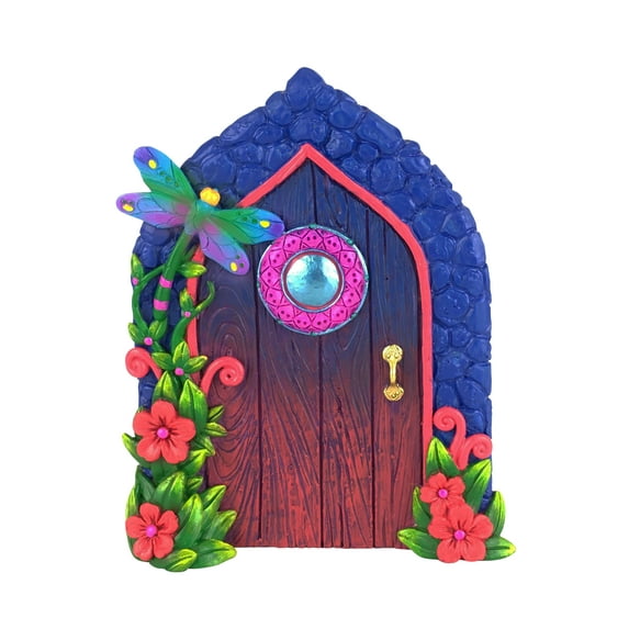 GlitZGlam Miniature Dragonfly Fairy Door for The Enchanted Garden Fairies and Gnomes. A Fairy and Gnome Garden Accessory