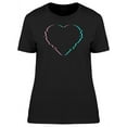 thumbnail image 1 of Glitch Black Heart T-Shirt Women -Image by Shutterstock, Female Small, 1 of 2
