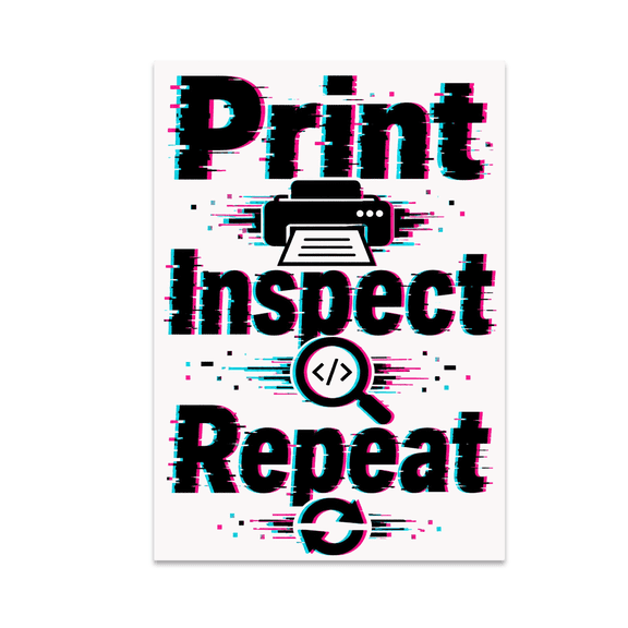 Glitch Design Graphic - Debugging Enthusiast - 13x19 Poster Print
