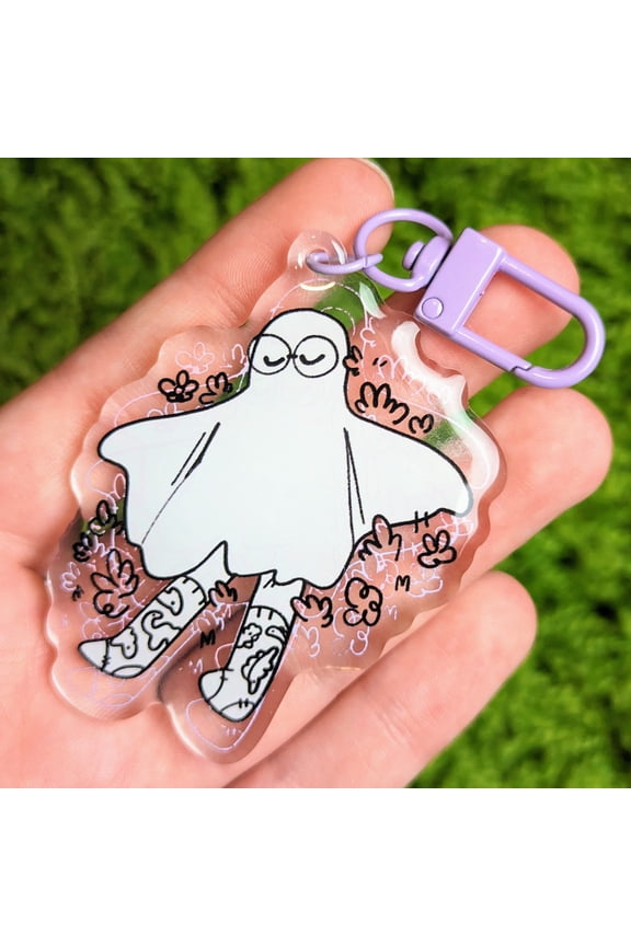 Glitch Ghost Acrylic keychain 1 pack!