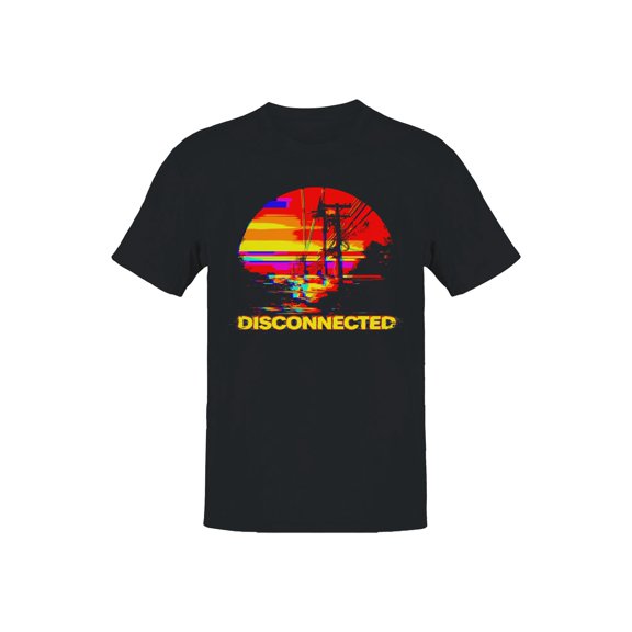 Glitch Sunset Disconnected Art Men's T-shirt