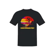 Glitch Sunset Disconnected Art Mens T-shirt