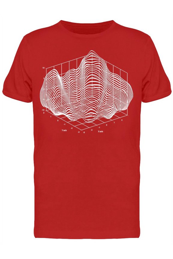 Glitched Grid Wireframe Art T-Shirt Men -Image by Shutterstock, Male Medium