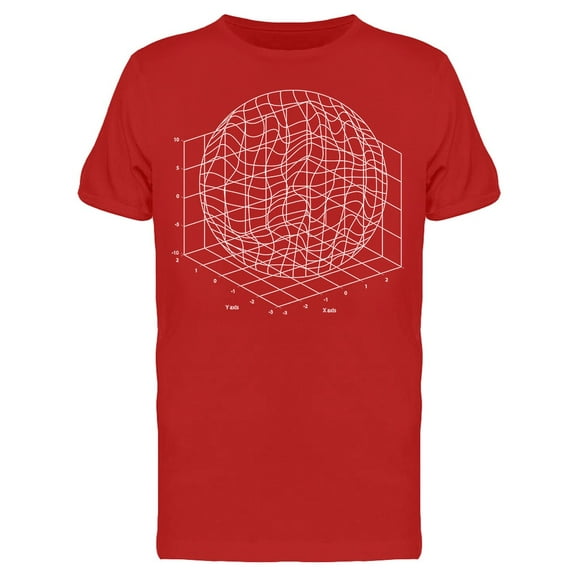 Glitched Grid Wireframe T-Shirt Men -Image by Shutterstock, Male Large