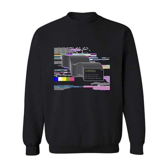 Glitched Tabs Sweatshirt Men -Image by Shutterstock, Male 4X-Large