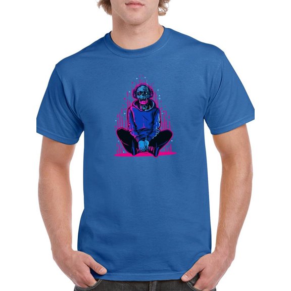 Glitching Cyborg Neons  T-Shirt Men -Image by Shutterstock, Male 3X-Large