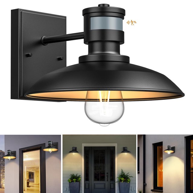 Glitnous Motion Sensor Outdoor Wall Lights, Farmhouse Motion Sensor