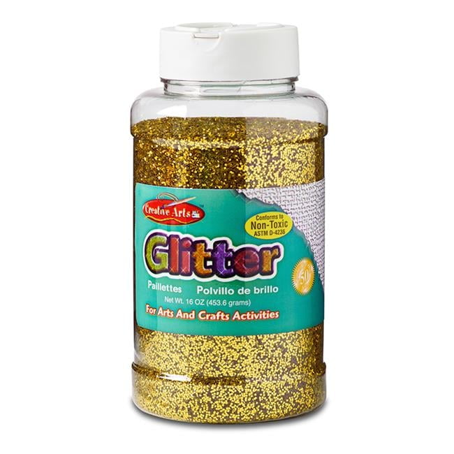 Glitter 16 oz Bottle, Gold - 3 Each