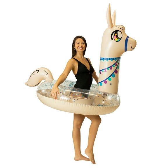 Glitter Animals Pool Tube 48" - Llama