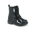 thumbnail image 1 of Glitter Ankle Boots, Lace Up Waterproof Combat Shoes With Side Zipper for Toddler/Little Kid/Big Kid, Black 2 Little Kids, 1 of 3