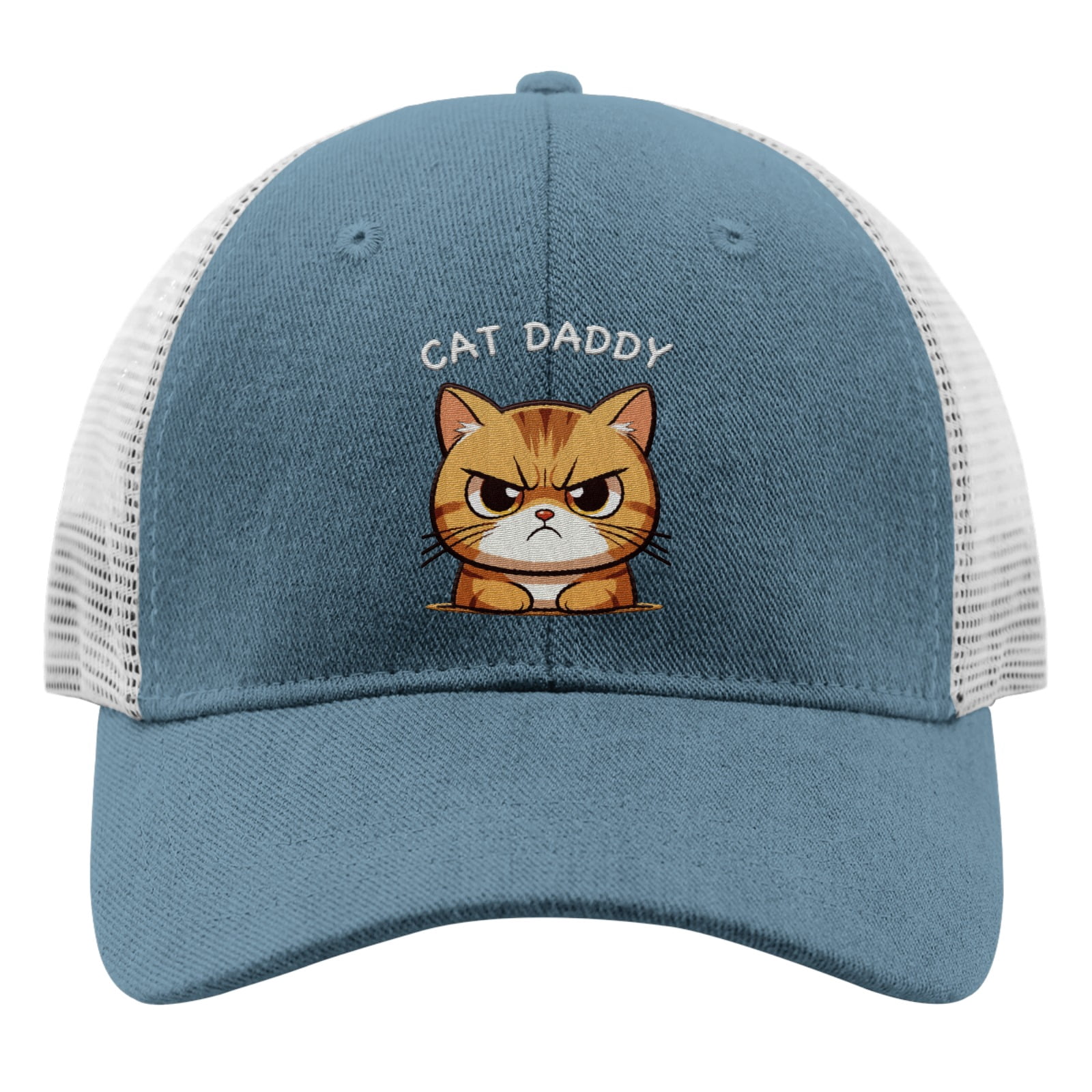 Cat Embroidered Baseball Cap - Adjustable Cotton Dad Hat For Men And Women