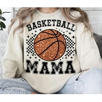 Glitter Basketball Mama , Checkered Sports Mom Design TSHIRT All Size S-5XL