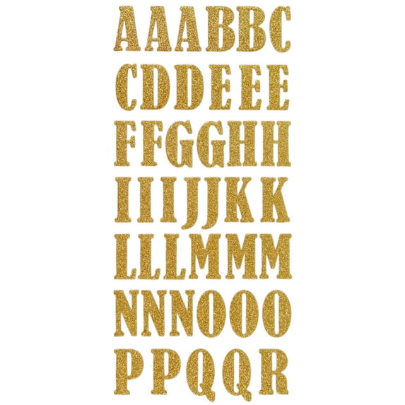 Glitter Bernhard Condensed Alphabet Foam Stickers by Recollections
