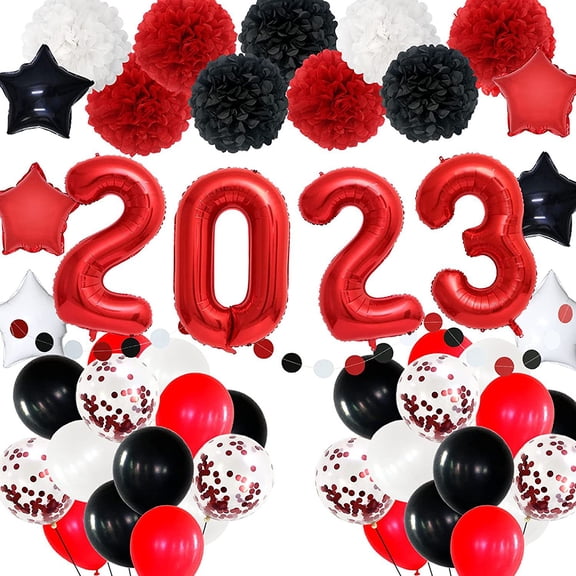 Glitter Black and Red Graduation Banner 2023 Decoration,Personalized Graduation Banner,Congrats Grad Balloon Banner for High School Graduation Party Decor