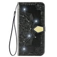 thumbnail image 1 of Glitter Bling Case for Google Pixel 9 Pro XL, Flip Cover Mandala Embossed Stylish Luxury Wallet Case with Cards Holder & Hand Wrist Shiny Diamond Design Phone Case for Girls Women, Black, 1 of 6