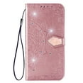 thumbnail image 1 of Glitter Bling Case for Motorola Moto G Play 4G 2024, Flip Cover Mandala Embossed Stylish Luxury Wallet Case with Cards Holder & Hand Wrist Shiny Diamond Design Phone Case for Girls Women, Rosegold, 1 of 6